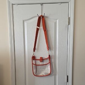 CLEAR ORANGE CROSSBODY BAG